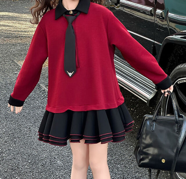Girls' Long-Sleeve Knit Dress (5)