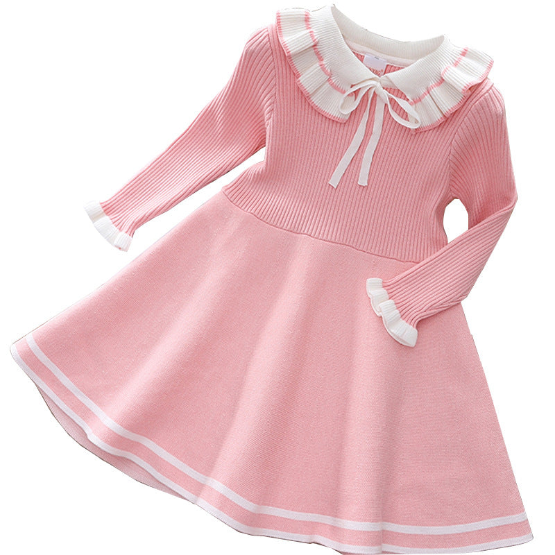 Girls' Long-Sleeve Knit Dress