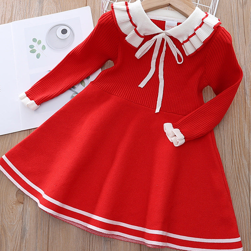 Girls' Long-Sleeve Knit Dress (6)