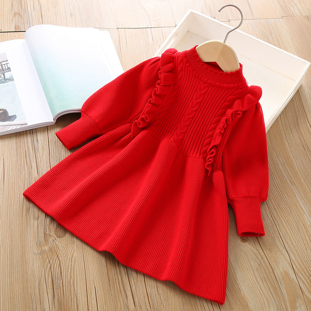 Toddler Long-Sleeve Knit Dress (5)
