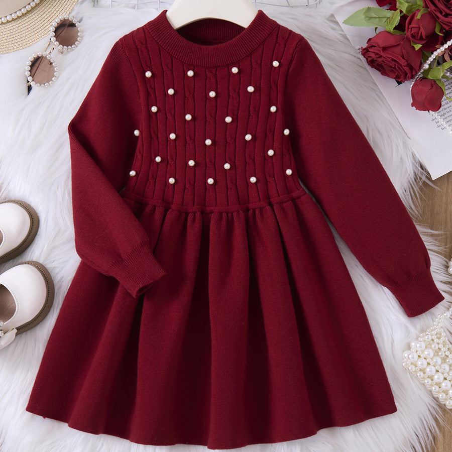 Girls' Long-Sleeve Knit Dress (22)