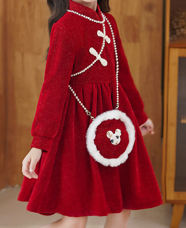 Girls' Long-Sleeve Knit Dress (29)