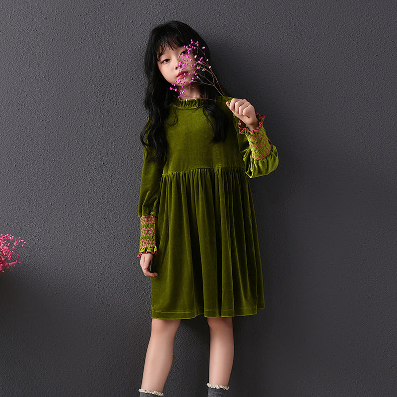 Girls' Long-Sleeve Knit Dress (14)
