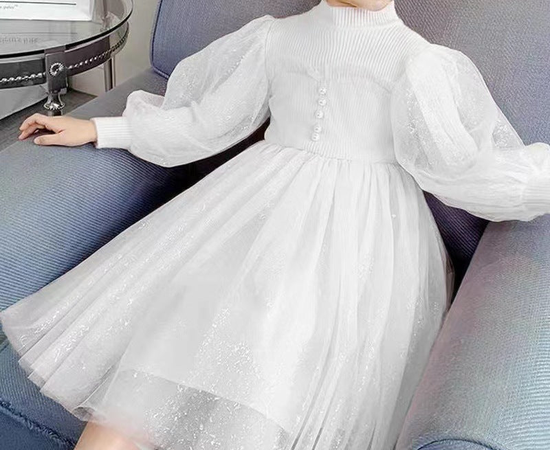 Girls' Long-Sleeve Knit Dress (12)