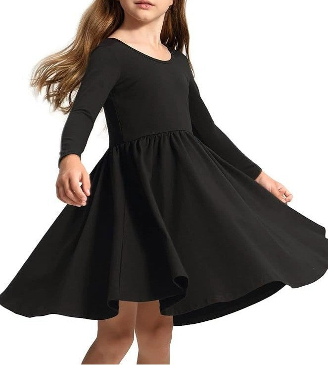 Girls' Long-Sleeve Knit Dress (16)