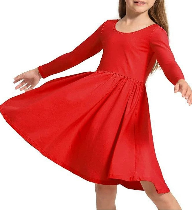 Girls' Long-Sleeve Knit Dress (16)