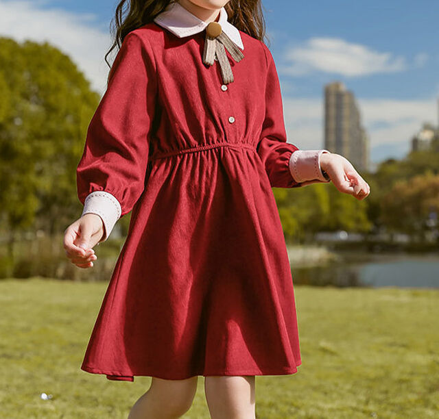 Girls' Long-Sleeve Knit Dress (19)