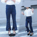Kids Girls Bell Bottom Slit Style Jeans