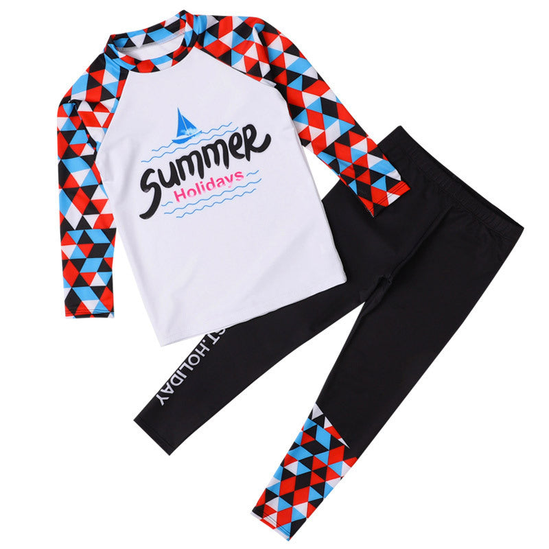 Boys' Floral Polka Dot Swimsuit (2)
