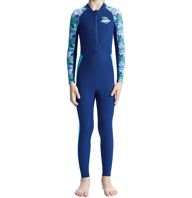 Boys' One-Piece Floral Swimsuit