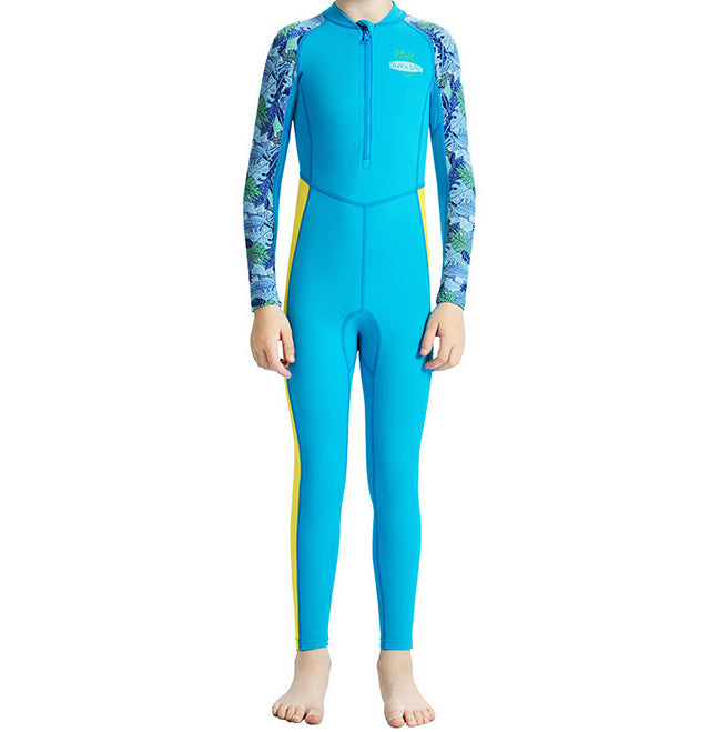 Boys' One-Piece Floral Swimsuit