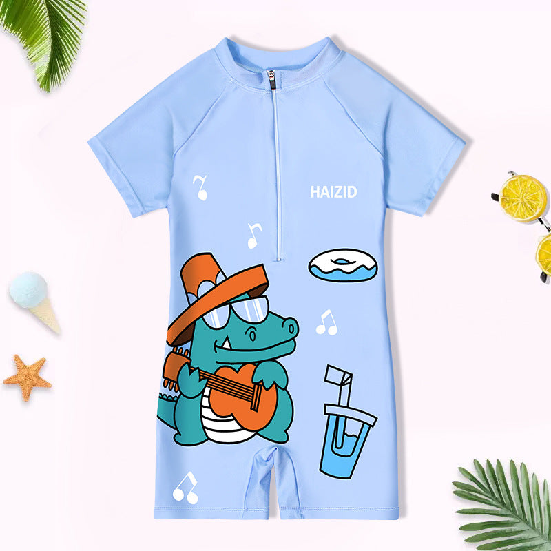 Boys' One-Piece Floral Swimsuit (3)
