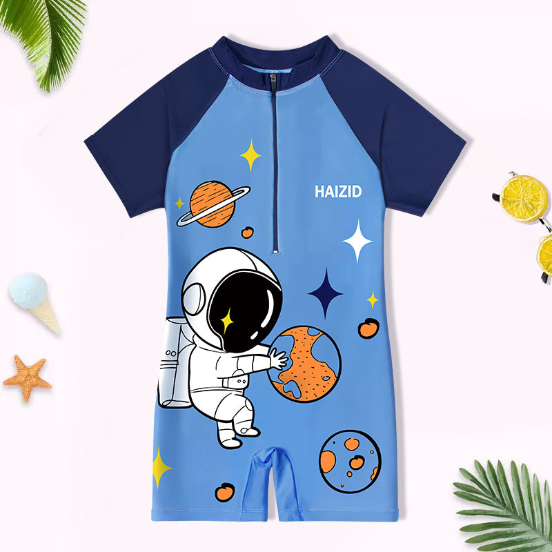 Boys' One-Piece Floral Swimsuit (3)
