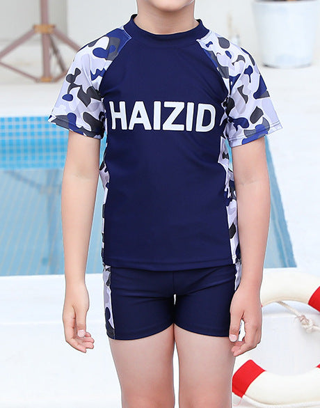 Boys' Floral Polka Dot Swimsuit (10)