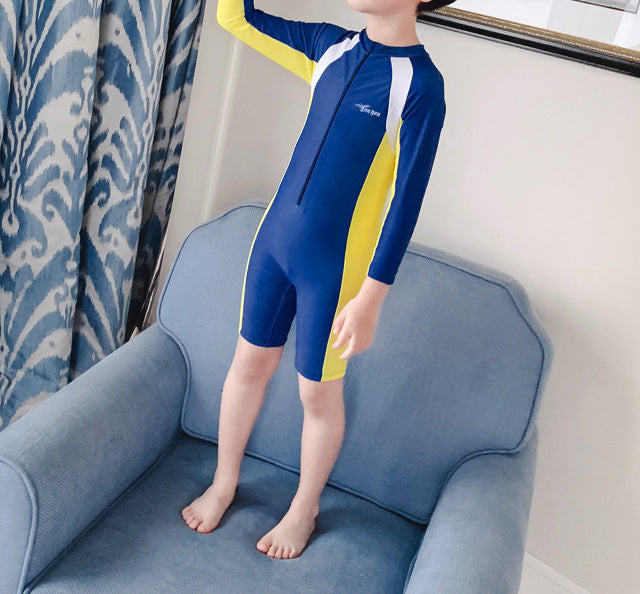 Boys' One-Piece Floral Swimsuit (7)
