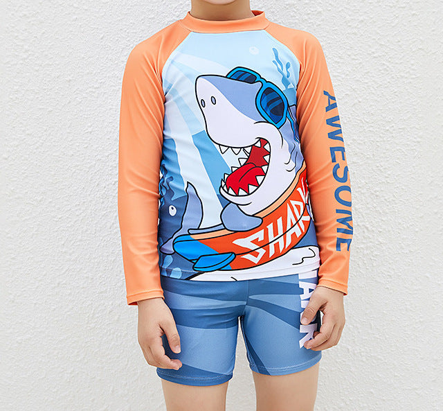 Boys' Long-Sleeve Floral Swimsuit (3)