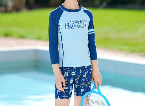 Boys' Floral Polka Dot Swimsuit (46)
