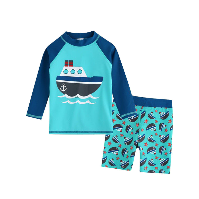 Boys' Floral Polka Dot Swimsuit (2)