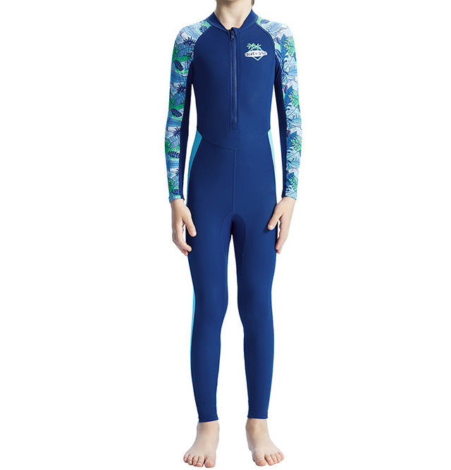Boys' One-Piece Floral Swimsuit