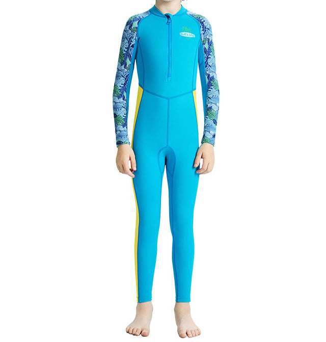 Boys' One-Piece Floral Swimsuit