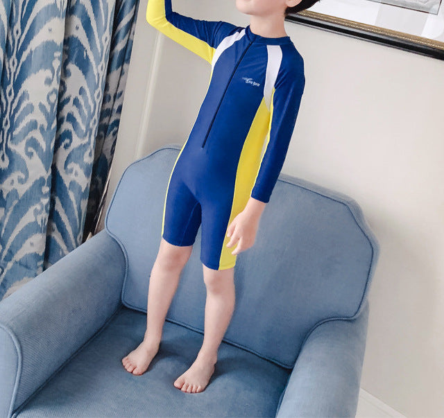 Boys' One-Piece Floral Swimsuit (7)