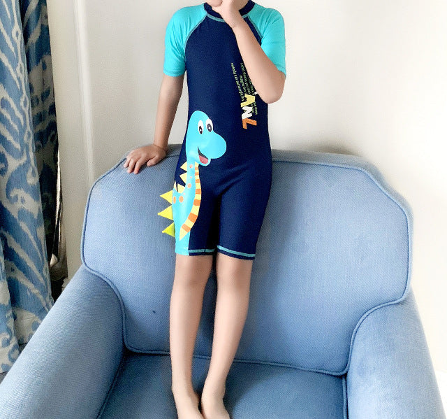 Boys' Short-Sleeve Floral Swimsuit (2)
