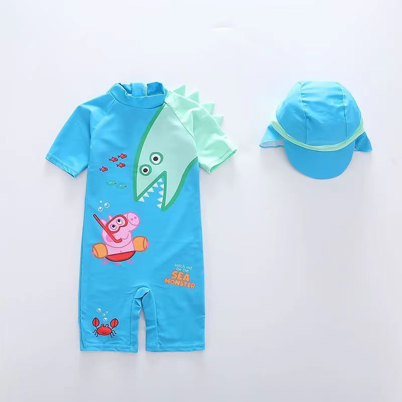 Boys' Short-Sleeve Floral Swimsuit (2)