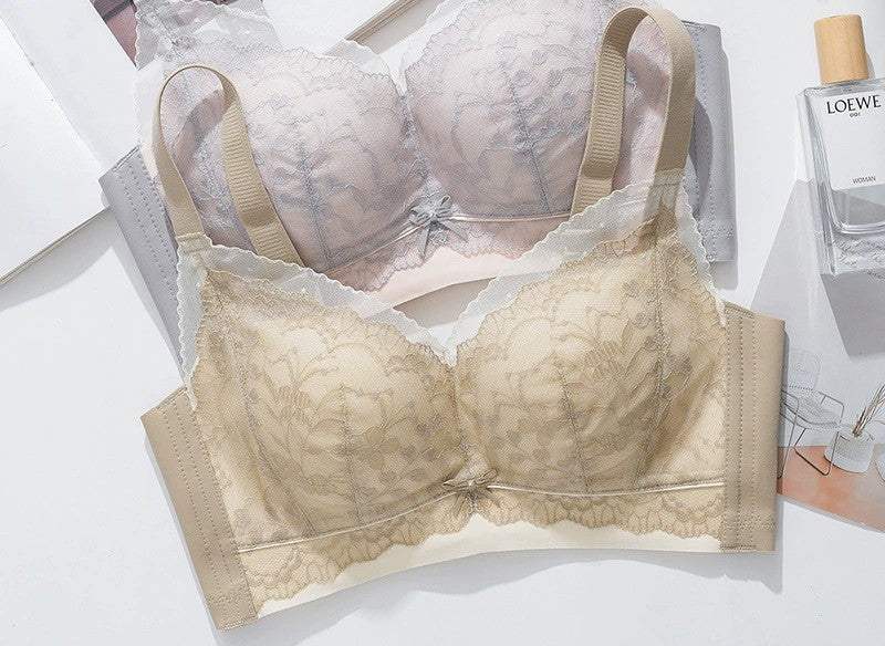 Side  boneless underwear for women, thin cup, no steel ring,lace bra, push-up, comfortable and non-sensory adjustable bra