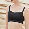 Summer anti-exposure no side bone tube top bra for women without wire ring adjustable small breast push-up lace bra