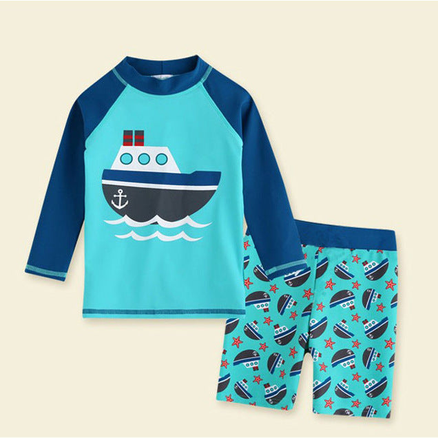 Boys' Floral Polka Dot Swimsuit (39)