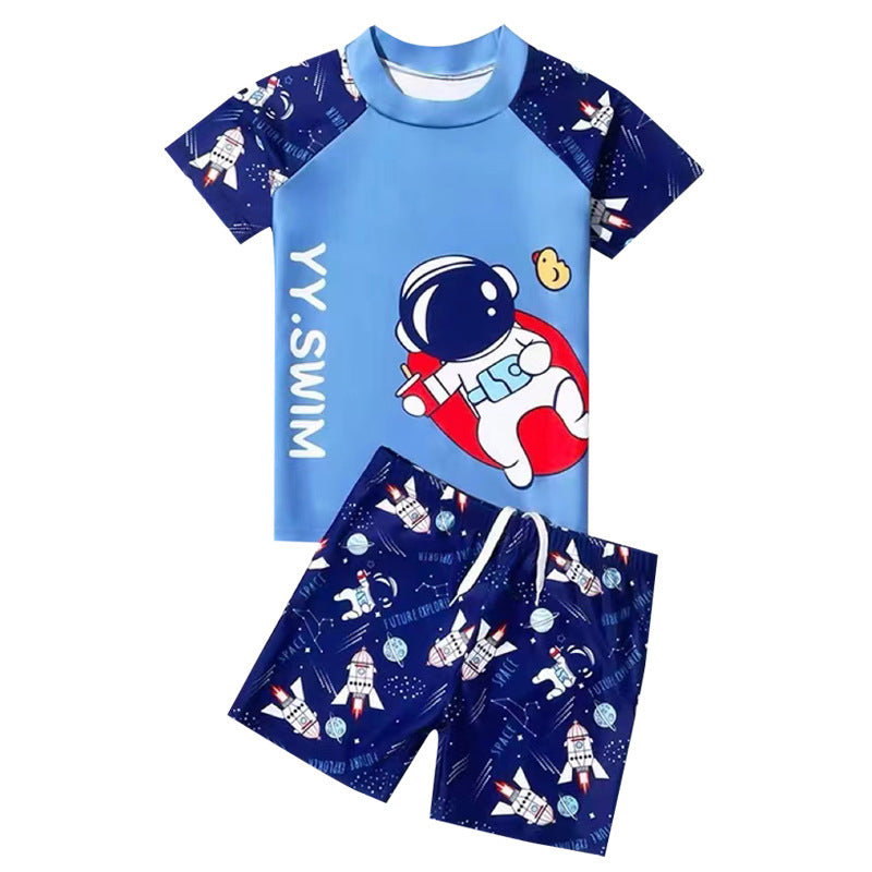 Boys' Floral Polka Dot Swimsuit (30)