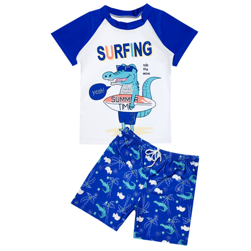 Boys' Floral Polka Dot Swimsuit (30)