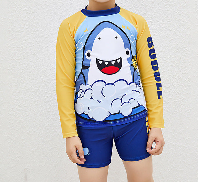 Boys' Long-Sleeve Floral Swimsuit (3)