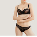 Women push-up bra set women's lace underwear panties set pure desire small breast support special