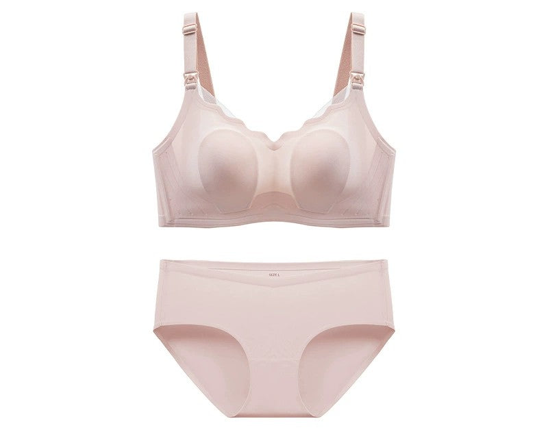 Women Women Bra Seamless Push-Up No Wires Pregnancy and Breastfeeding Maternity Bra Set