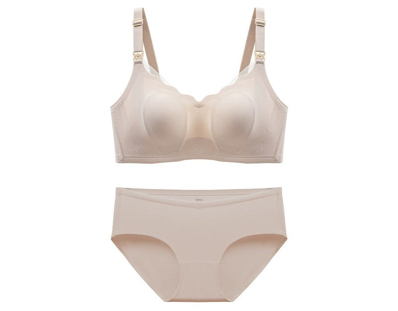 Women Women Bra Seamless Push-Up No Wires Pregnancy and Breastfeeding Maternity Bra Set