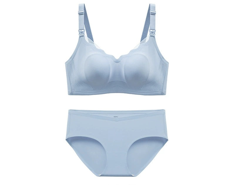 Women Women Bra Seamless Push-Up No Wires Pregnancy and Breastfeeding Maternity Bra Set