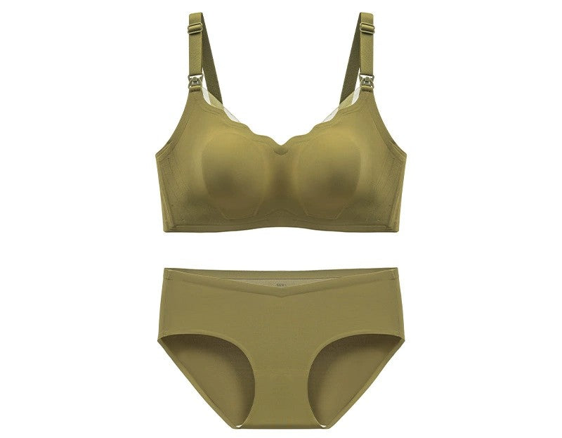 Women Women Bra Seamless Push-Up No Wires Pregnancy and Breastfeeding Maternity Bra Set