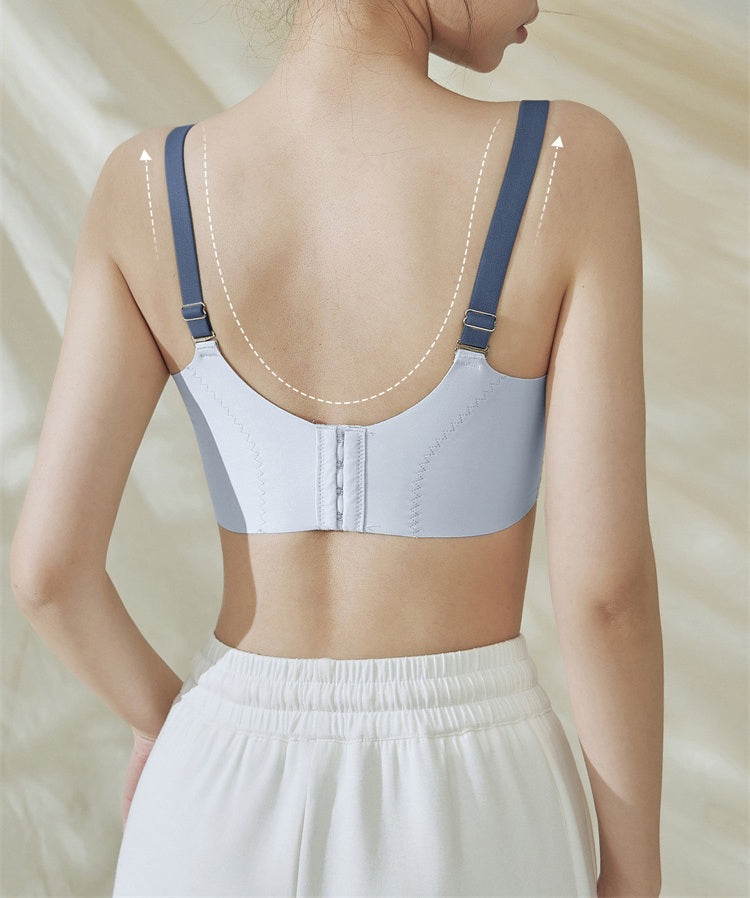 Adjustable Breathable Bra Without Steel Ring Ultra-Thin Sponge-Free Rabbit Ears Underwear Shell Bra Snowdrop Lining