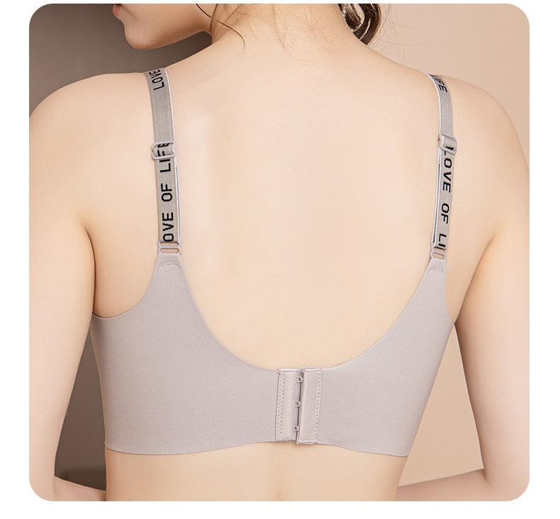 Women silk nursing bra push-up bra without steel ring top buckle bandeau style maternity underwear pregnancy feeding bra