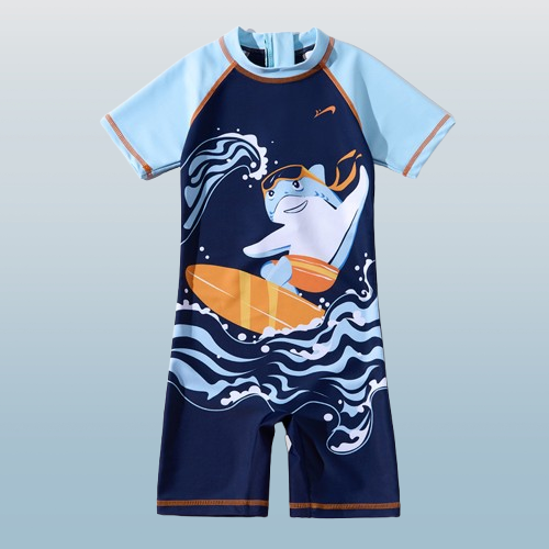 Boys' One-Piece Floral Swimsuit (5)