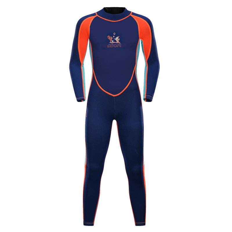 Boys' Long-Sleeve Floral Swimsuit