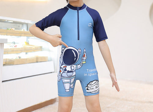 Boys' One-Piece Floral Swimsuit (6)