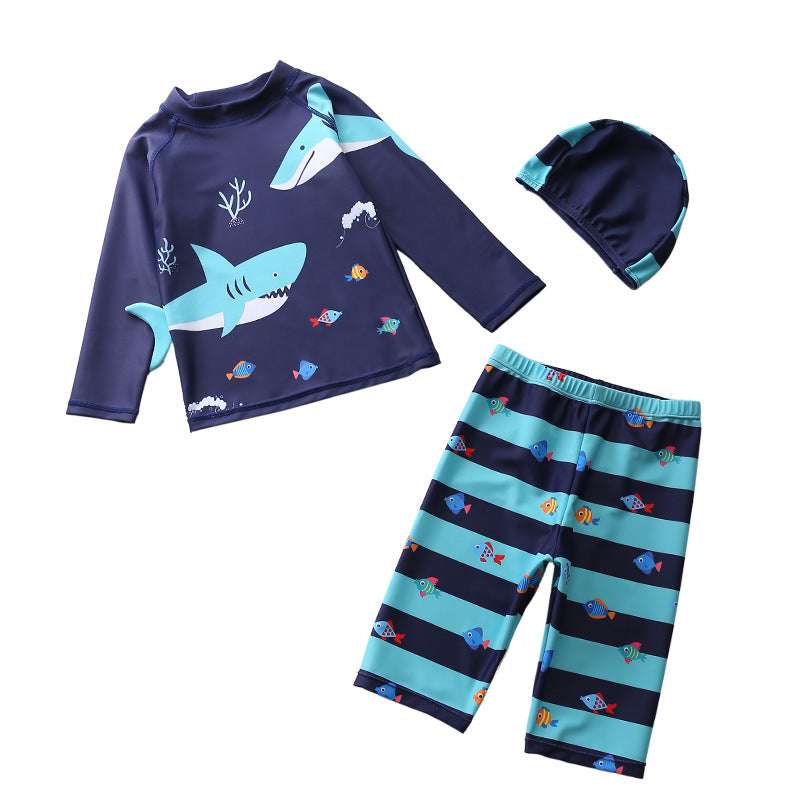Boys' Long-Sleeve Floral Swimsuit (2)