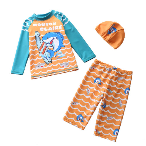 Boys' Long-Sleeve Floral Swimsuit (2)