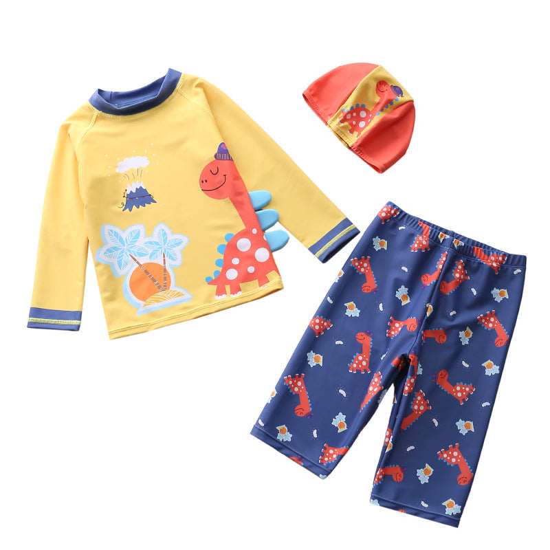 Boys' Long-Sleeve Floral Swimsuit (2)