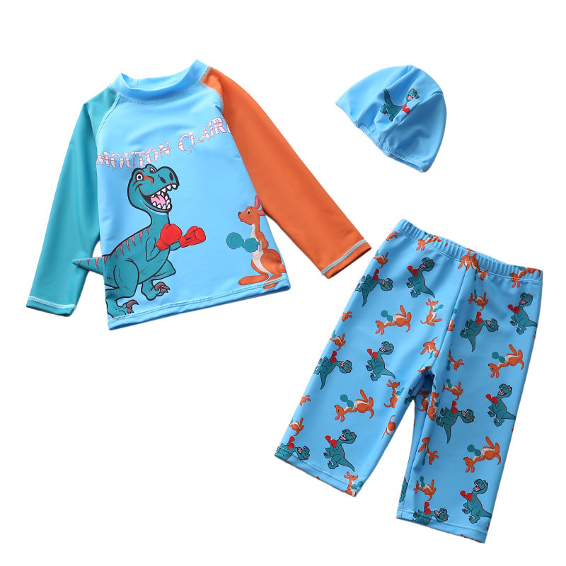 Boys' Long-Sleeve Floral Swimsuit (2)