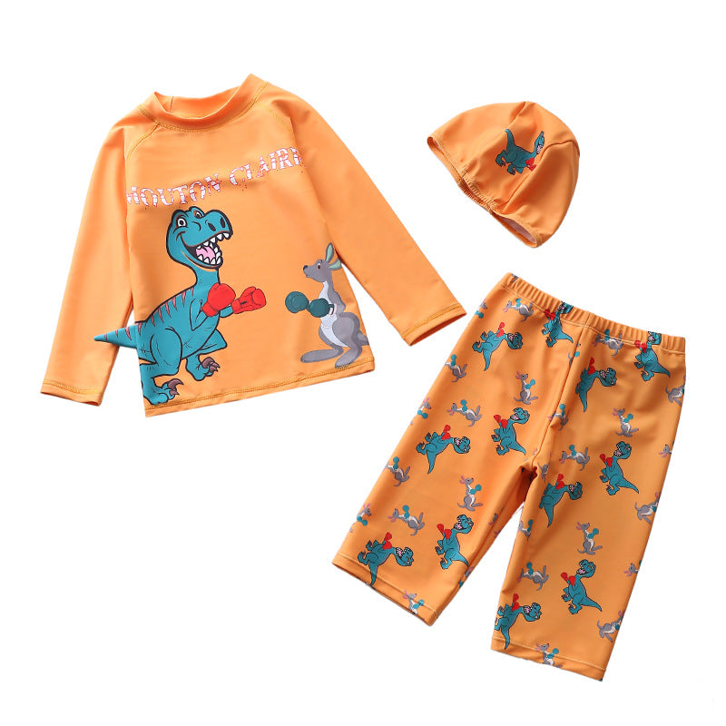 Boys' Long-Sleeve Floral Swimsuit (2)