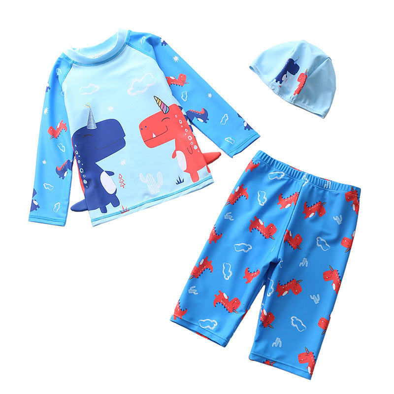 Boys' Long-Sleeve Floral Swimsuit (2)
