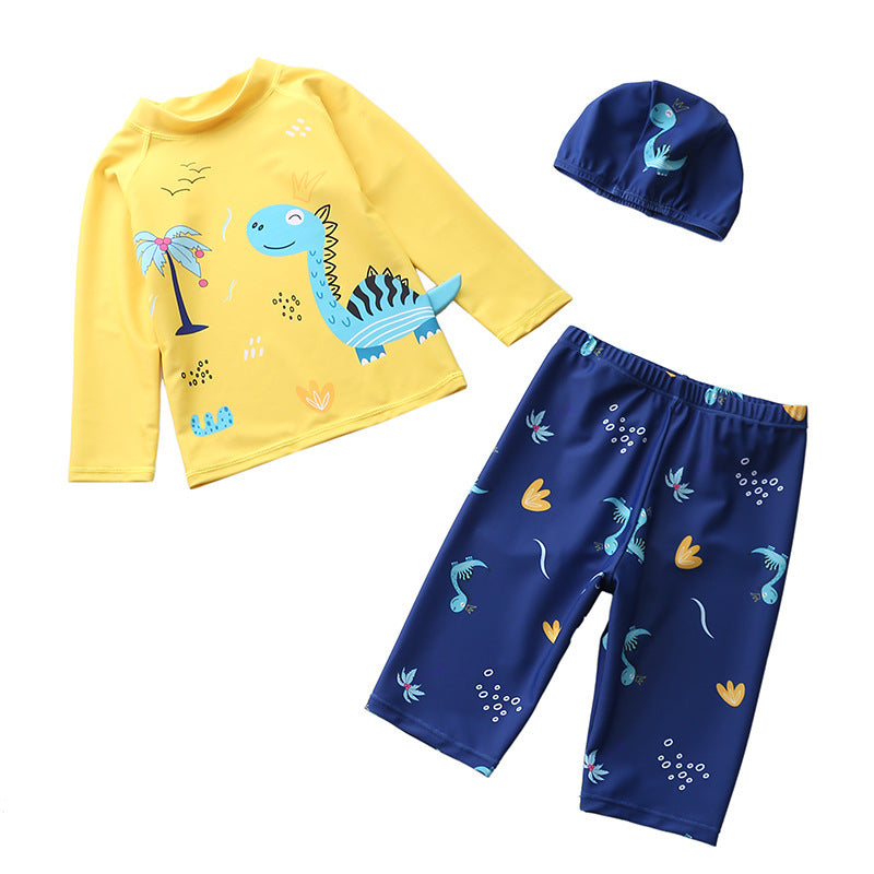 Boys' Long-Sleeve Floral Swimsuit (2)